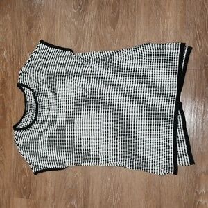 (L) Robert•Kitchen Geometric Print Silk Viscose Soft Tunic Style Top Loungewear